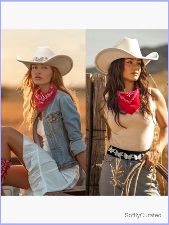 Classic Western Felt Cowboy Hat with Detachable Bands, Adjustable, All-Season main image 3